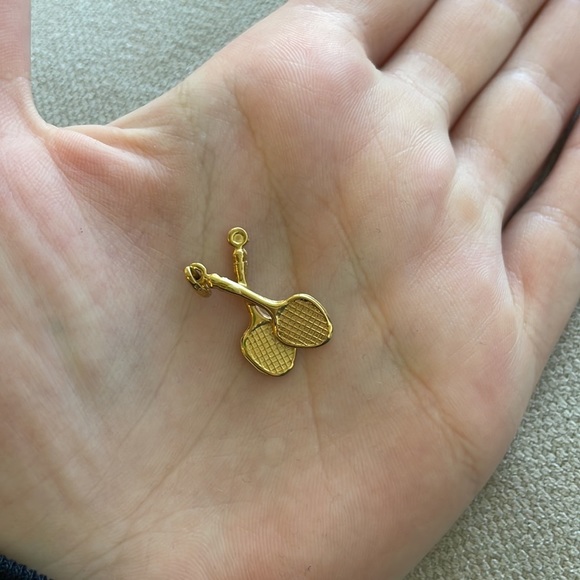 Estate🎾14KT Gold🎾Tennis Racket Charm Pendant - Picture 8 of 8